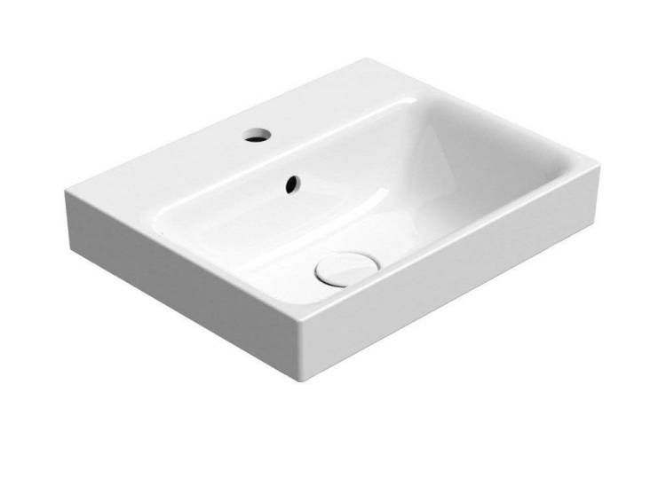 Раковина GSI Nubes 9682111 белый глянцевый, 50x40