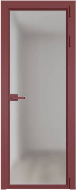 Межкомнатная дверь Profil Doors 1 AV цвет профиля Красный антрацит, стекло безопасное 6 мм матовое 800x2000
