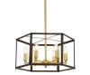 Подвесная люстра Lumina Deco Lorton LDP 1142-6 BK+MD фото 3