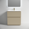 Тумба с раковиной Sancos Folk Floor напольная, 80x45x87, c двумя ящиками оснащенными доводчиками, Капучино фото 2