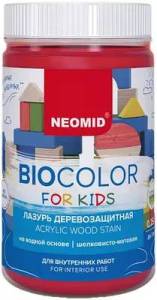 Лазурь деревозащитная Neomid Bio Color For Kids красная 0.25 л