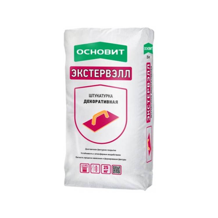Штукатурка декоративная ОСНОВИТ Шуба Экстервэлл OS-2.0 GS серая 25 кг