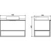 Тумба с раковиной Comforty Порто-90 00-00008927 дуб темно-коричневый фото 10
