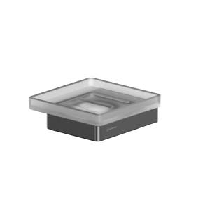 Мыльница WHITECROSS Cubo CU2420GM подвесная, оружейная сталь