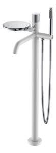 Смеситель для ванны Boheme Stick 129-WCR.2 напольный, White Touch Chrome