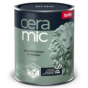 Краска для гостиных и спален Brite Ceramic матовая база A 0.9 л