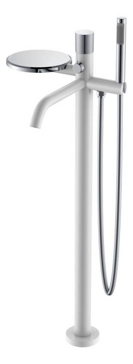 Смеситель для ванны Boheme Stick 129-WCR.2 напольный, White Touch Chrome