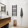 Полотенцесушитель электрический Teymi Modern П 10 E90106 с таймером, черный матовый, 40x100 фото 6