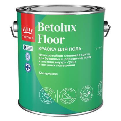 Краска для пола Tikkivala Betolux Floor глянцевая база A 2.7 л