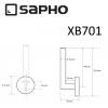 Держатель SAPHO X-ROUND BLACK настенный, для запасного рулона туалетной бумаги, черный фото 2