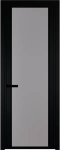 Межкомнатная дверь Profil Doors 2 AGP цвет профиля Черный, стекло безопасное 6 мм монохром серый 600x2000