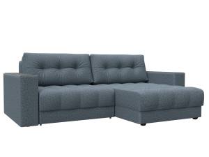 Диван угловой Лига Диванов Лига-049 НПБ 128483 NESS 12 серый, с декором