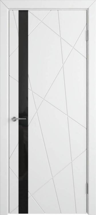 Межкомнатная дверь Владимирская Фабрика Дверей Flitta Polar стекло Black Gloss 700x2000