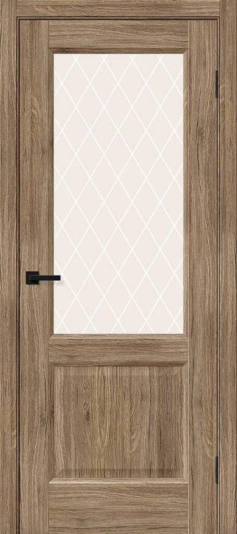 Межкомнатная дверь Остекленная Bravo Неоклассик-33 153-1395 Полотоно Original Oak, Стекло White Сrystal 2000х600