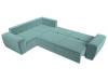Диван угловой Лига Диванов Лига-008 Long 118705L бирюзовый, бежевый, левый фото 9