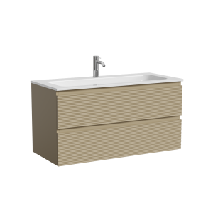 Тумба под раковину Sancos Folk FL100CP подвесная, 99.5x44.5x50, Капучино