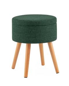 Пуф Stool Group Store Woody HS-WL14 V75 темно-зеленая, рогожка, с ящиком
