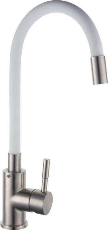 Смеситель для кухни РМС SUS124W-016F белый, сталь