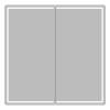 Зеркало-шкаф Mixline Вектор 554818 с подсветкой, белое, 80x80