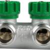 Коллектор распределительный Far FK 3824 3412UN FAR 3/4", проходной, хромированный, 4 отвода 1/2" плоское уплотнение фото 8