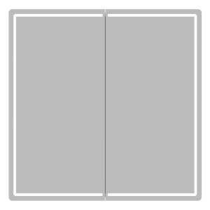 Зеркало-шкаф Mixline Вектор 554818 с подсветкой, белое, 80x80
