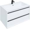 Мебель для ванной Aquanet Lino 90 белый матовый фото 2