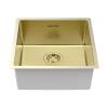 Мойка кухонная Paulmark Lassan 44 Uni LA44-LG Светлое Золото, 44x44 фото 2