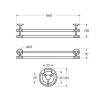 Полотенцедержатель Art&Max Antic Crystal AM-E-2648SJ-Do двойной, золото фото 2