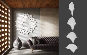 Гипсовая панель Deco Line Design Line Dragon Scale - A,В,С,D 158.8x4x158.8