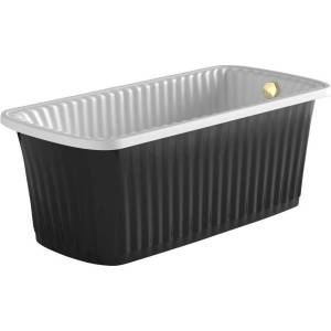 Ванна из искусственного камня Migliore Olivia 24266 174x80 золотой слив-перелив, черная