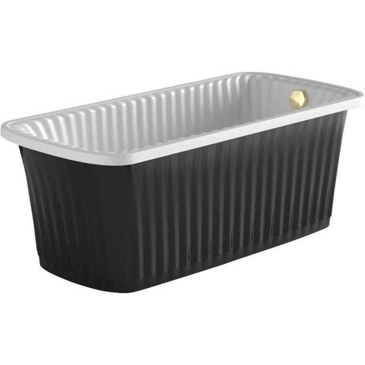 Ванна из искусственного камня Migliore Olivia 24266 174x80 золотой слив-перелив, черная