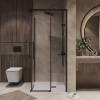 Душевой уголок Niagara Nova NG-6828-34BLACK профиль черный матовый, стекло прозрачное, 80x80x195 фото 4