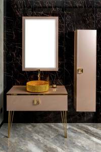 Консоль под раковину Armadi Art Lucido 770-100-Rose 100 см пыльная роза