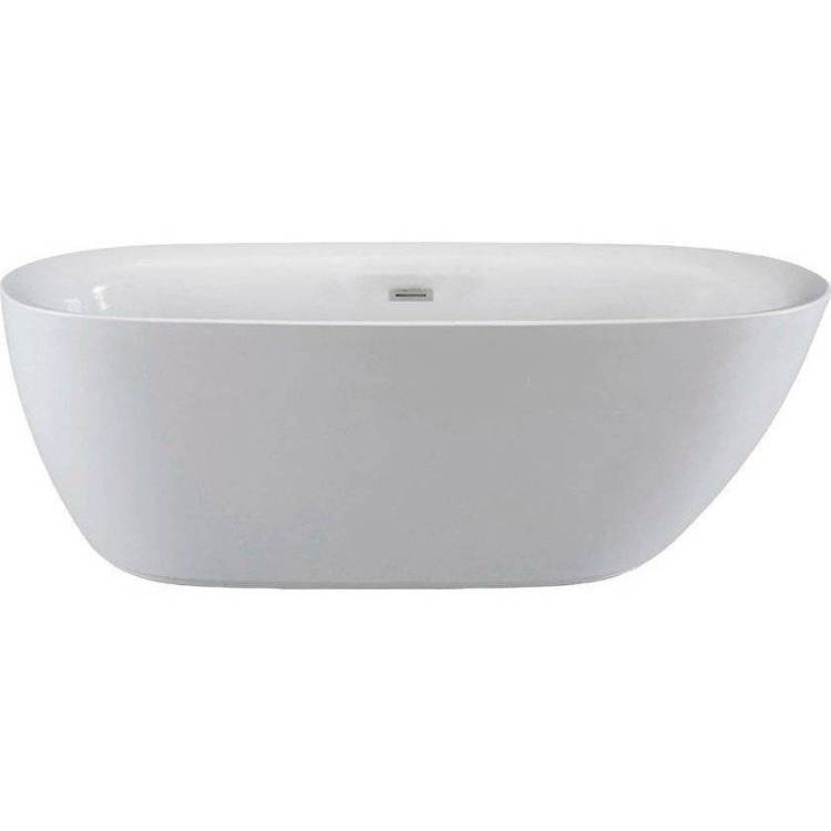 Акриловая ванна Cerutti Spa Como 7386 170x75 с ножками, со сливом-переливом