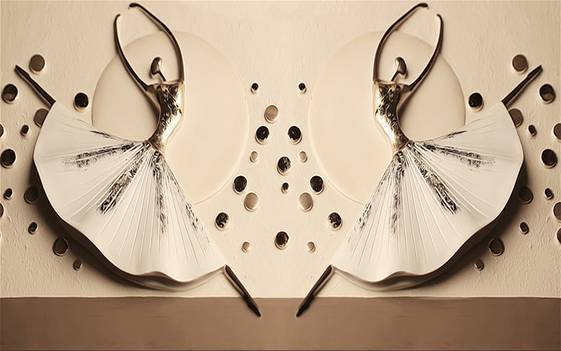3D Фотообои Artegrafico «Балет» BR-001 акварель