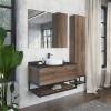 Тумба с раковиной Comforty Порто-90 00-00008927 дуб темно-коричневый фото 6