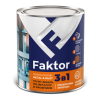 Грунт-эмаль по металлу и ржавчине 3 в 1 органоразбавляемая Faktor шоколадная RAL 8017 0.8 кг
