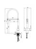 Смеситель для кухни AltroBagno Флуссо (Flusso) 050205 Gl с гибким изливом, золото фото 2