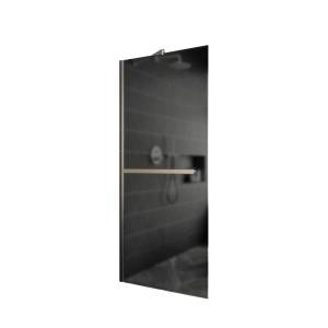 Душевая перегородка MaybahGlass MGD-730-5ш 79x195, стекло графит матовый 8 мм, профиль хром матовый