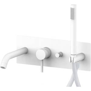 Смеситель для ванны Paffoni Light LIG001BO с внутренней частью, белый