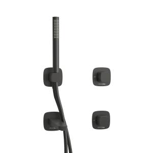 Душевой комплект Wasserkraft Nuthe A9151.264.315.327.242.217 черный, встраиваемый, с изливом, с лейкой