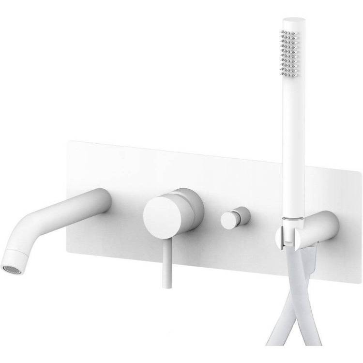 Смеситель для ванны Paffoni Light LIG001BO с внутренней частью, белый