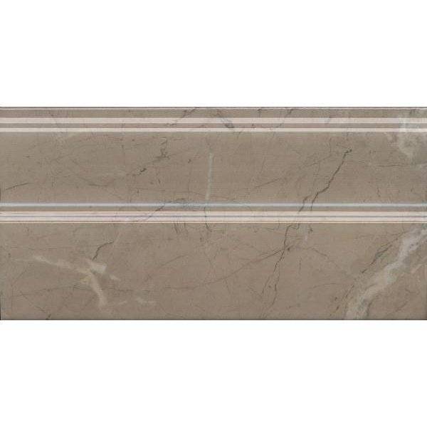 Плинтус Kerama Marazzi Серенада FMA032R Бежевый Темный Глянцевый Обрезной 15x30