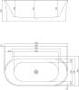 Акриловая ванна BelBagno BB409-1700-800-W/NM 170x80 чёрная матовая/белая матовая фото 5