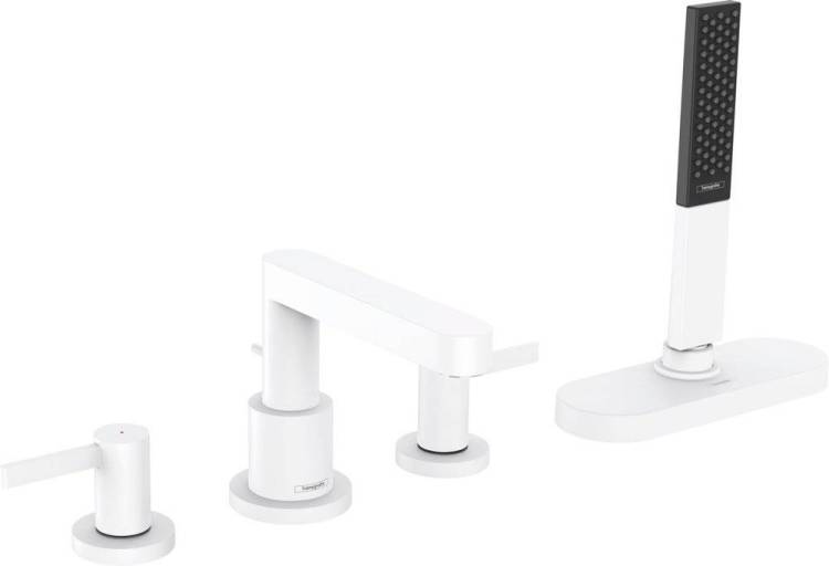 Смеситель на борт ванны Hansgrohe Finoris 76444700 матовый белый