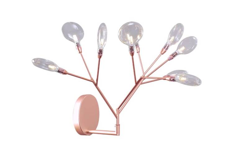 Бра Crystal Lux Evita AP9 COPPER/TRANSPARENT