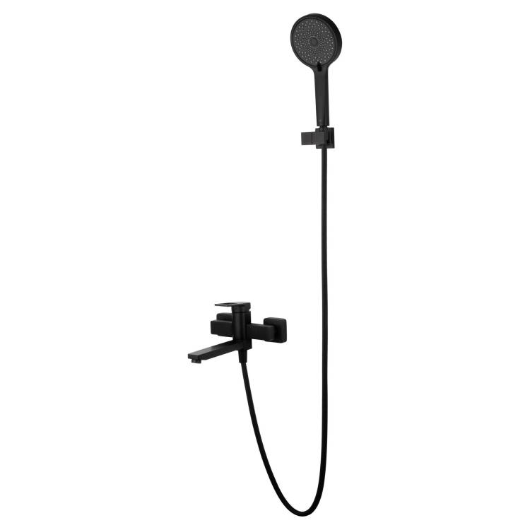 Смеситель для ванны Wonzon & Woghand WW-88639010-MB с душевым гарнитуром, черный матовый
