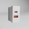 Розетка USB type A+C модульная Werkel W1272701 белый