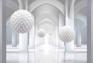 3D Фотообои Artegrafico «Объемная инсталляция в арочном тоннеле» ABS-007 канвас