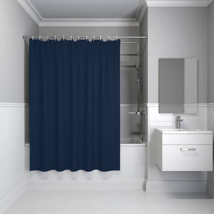 Штора для ванной Iddis Base BL04P24i11 полиэстер, 200x240, синий